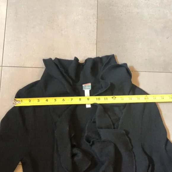 Aqua Cashmere Ruffled Duster Final Sale - Picture 9 of 12